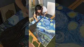 Nothing is more inspiring than Van Gogh&rsquo;s Starry night . #sakshikhullarart #vangogh #starrynight