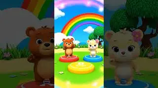 1-2-3 Jump & Play 🔢🎵 | Dudu & Duggu #Funnyshorts #Cartoonbear #Kidscartoon #Animation #YTshorts