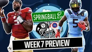 UFL WEEK 7 w/ Bryce Perkins | Previews, Picks, Best Bets | Springball Boulevard