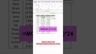 Excel hack to Calculate Time hours 👍Easy and perfect 👍Follow like subscribe share for more 👍