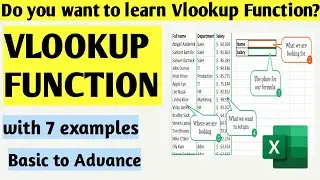 Different ways of using VLOOKUP Function in Excel | Vlookup Function | learn xtra