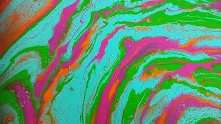 Pour painting bright colors