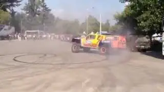 Burnout - Robby Gordon and Guerlain Chicherit @Dakar 2013