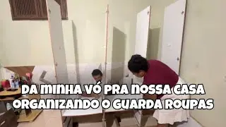 Ganhei um guarda roupa da minha vó e organizei tudinho - gratidão em cada detalhe 💛✨