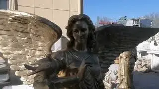 bronze angel statue