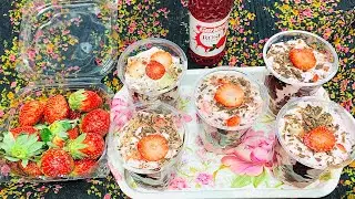 Strawberry Chocolate Shake Ka Mazaa Le hi Lia 🤗 Ghar Me || Ghar Mein Hua Milkshake Party 🎉 