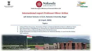 Lecture by International expert Professor Olivier Arifon at Nalanda University