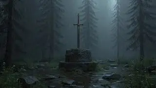 Celtic Forest Rain with Legendary Sword | Dark Fantasy Ambience