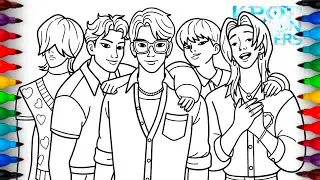 KPop Demon Hunters Coloring Pages | How to Color Saja Boys