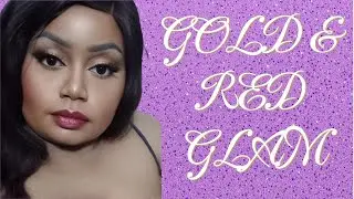 &ldquo;GRWM: Gold Smokey Eye + Red Lip 🔥 A Full Glam Beat!&rdquo;
