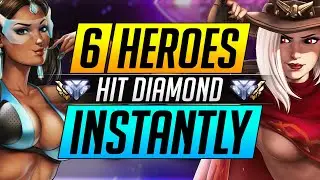 6 EASIEST Heroes to RANK UP FAST to Diamond+ | Grandmaster Tricks - Overwatch Pro Guide