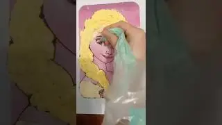 ELSA CAKE❄️How to draw ELSA with chocolate (Coloring) ❄️