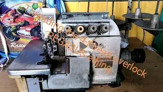 PEGASUS 4-threads overlock threading / how to guide the  four threads#Tutorial in threading machine