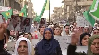Kurdish women in Syria's Qamishli rally in support of Druze in Sweida