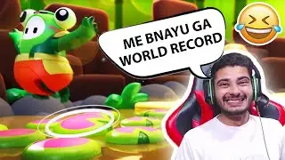 GAMANJI TRYING TO DO SPEEDRUN IN LILY LEAPER | FALL GUYS FUNNY MOMENTS.