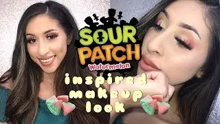 Sour Patch Watermelon Inspired Makeup Look