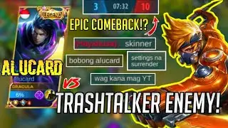 WHEN ALUCARD MEETS TRASHTALKER ENEMY | EPIC COMEBACK? MUST WATCH! -DRACULA