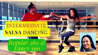 INTERMEDIATE Salsa Dancing | Fancy 360 & Fancy Hook Turn combination