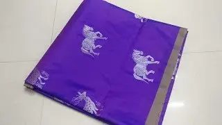 Beautiful Soft Silk Silver Zari Work Sarees || Exclusive Pure Soft Silk Sarees Collections