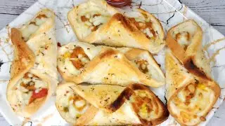 Cheesy Chicken Bread Parcel | Domino's Style Cheese Bread Parcel Recipe | by (Food Centre)