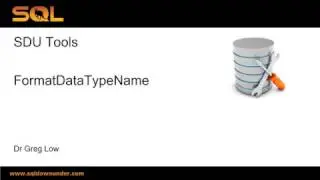 SDU Tools   37   Format Data Type Name in T-SQL