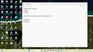 how to create subscripted in html