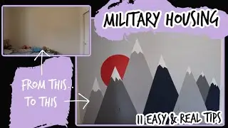 ELEVEN tips: DIY a painted MOUNTAIN wall mural-MILITARY HOUSING