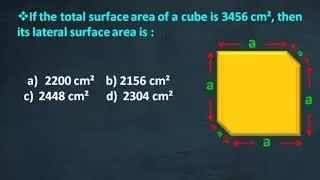 Mensuration : Find 🤔 the area(LSA) of cube 🧊 #mensuration #cube #area