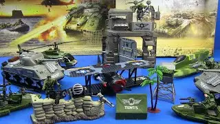 Box of Military Toys ! Military Toys U.S.Soldiers, Airplanes,Tanks,Helicopter and more Military Toys