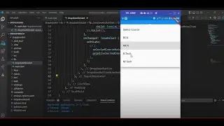 DropDownButton | Dropdown Menu Item List | Widget | Flutter