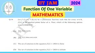IIT JAM (2024) | Function Of Several Variable | Mathematics | Question-34 | Solution