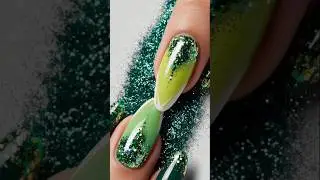 Green glitter nails designs  #nails #nailart #beauty #shortsfeed #shorts
