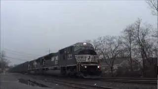 Saturday Morning Railfanning in South Plainfield: NS SD80MAC's, Solo SD60 & More: 12/8/12