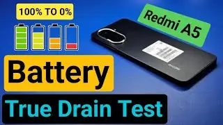Redmi A5:🔋Battery Drain Test 100% to 0% Challenge 🔥 | Screen-On Time Revealed!