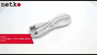 56482 Кабель штекер USB A - штекер micro USB 2.0 (1м), белый, NETKO Optima
