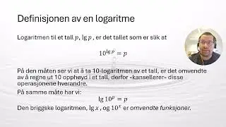 Logaritmer, definisjon