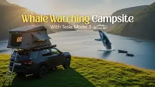 🏕️ Tesla Car Camping Tadoussac : BEST Hilltop Spot for Whales! 🇨🇦