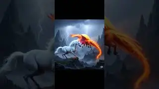 Amazing fussion Unicorn x Phoenix #animals #unicorn #phoenix #hybrid #shorts