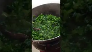 cooking special food mulika sag recipe #shortvideo