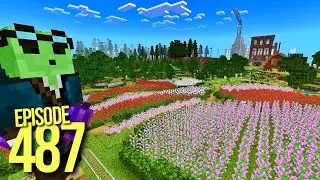 Transforming My Land With Flower Fields! - Let's Play Minecraft 487