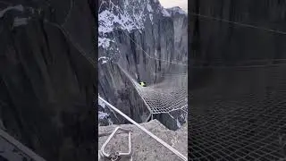 The World&rsquo;s Most Dangerous Trampoline? #extreme #mountains #adrenaline #adventure #shorts