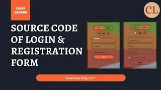 Source Code Of Login & Registration Form | Cosas Learning | Free Source Code