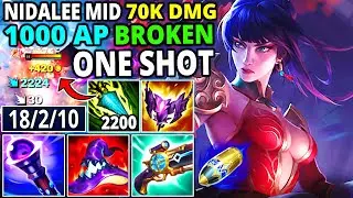 1000 AP Nidalee MID = Instant ONE-SHOT SPEARS (THIS IS BROKEN, 70K DMG)