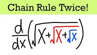How to find the derivative of sqrt(x+sqrt(x+sqrt(x))), 3 nested square roots, calc 1 chain rule