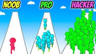 NOOB vs PRO vs HACKER - Crowd Battle 3D