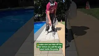 seal grip for swimming pool ⚠️make sure you take off the filter before you add the grip sand #memes