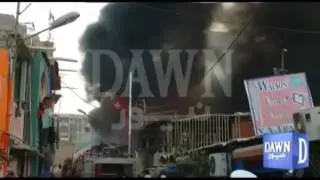 Fire erupts in godown near Karachi's City Court