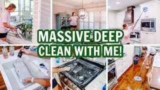MASSIVE DEEP CLEAN WITH ME | KITCHEN DEEP CLEAN | EXTREME CLEANING MOTIVATION