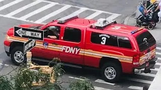 FDNY DIVISION 3 CHIEF RESPONDING ON WEST 77TH STREET ON THE WEST SIDE OF MANHATTAN IN NEW YORK CITY.