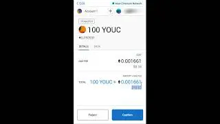 How transfer YOUC tokens in MEW